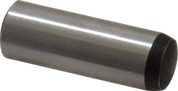 Value Collection - 10mm Diam x 30mm Pin Length Grade 8 Alloy Steel Precision Dowel Pin - Bright Finish, 1 Rounded End - Eagle Tool & Supply