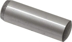 Value Collection - 10mm Diam x 32mm Pin Length Grade 8 Alloy Steel Precision Dowel Pin - Bright Finish, 1 Rounded End - Eagle Tool & Supply