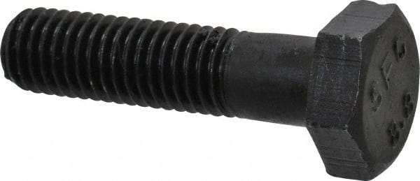 Value Collection - M10x1.50mm Metric Coarse, 40mm Length Under Head Hex Head Cap Screw - Partially Threaded, Grade 8.8 Steel, Uncoated, 17mm Hex - Eagle Tool & Supply