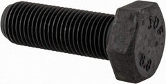 Value Collection - M12x1.25mm Metric Fine, 35mm Length Under Head Hex Head Cap Screw - Fully Threaded, Grade 8.8 Steel, Uncoated, 19mm Hex - Eagle Tool & Supply