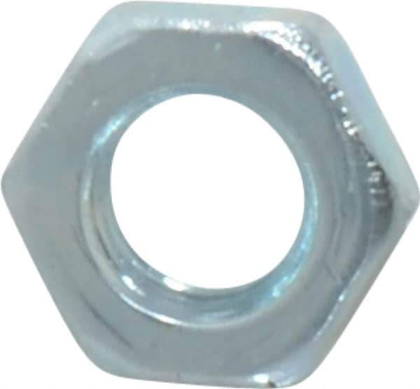 Value Collection - M6x1.00 Steel Right Hand Hex Jam Nut - 10mm Across Flats, 3.2mm High, Zinc-Plated Finish - Eagle Tool & Supply