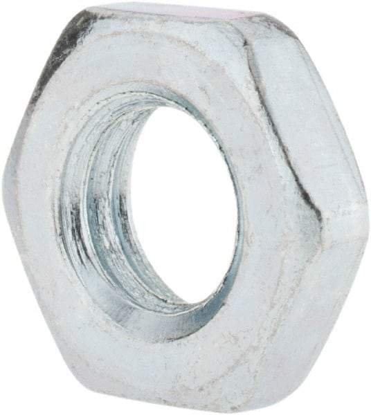 Value Collection - M10x1.50 Steel Right Hand Hex Jam Nut - 17mm Across Flats, 5mm High, Zinc-Plated Finish - Eagle Tool & Supply