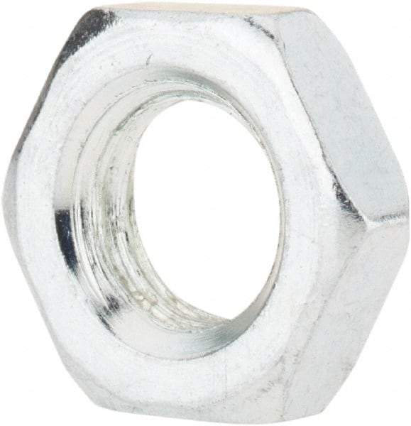 Value Collection - M12x1.75 Steel Right Hand Hex Jam Nut - 19mm Across Flats, 6mm High, Zinc-Plated Finish - Eagle Tool & Supply