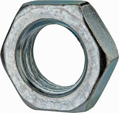 Value Collection - M24x3.00 Steel Right Hand Hex Jam Nut - 36mm Across Flats, 12mm High, Zinc-Plated Finish - Eagle Tool & Supply