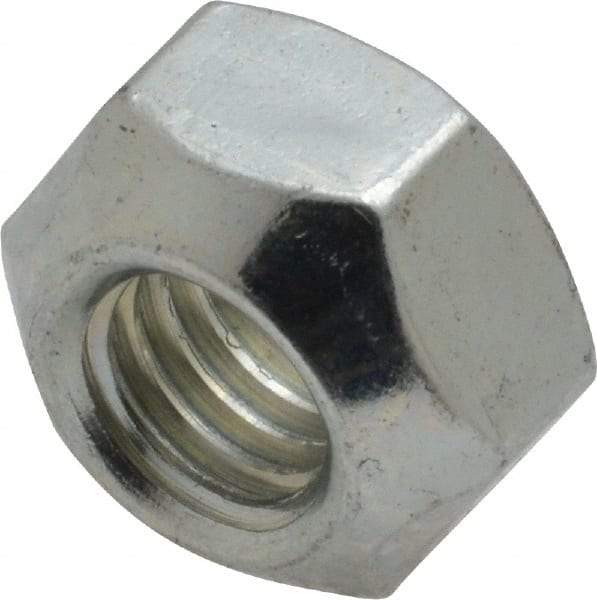 Value Collection - M10x0.15 Grade 8 Hex Lock Nut with Distorted Thread - 9mm High, Zinc-Plated Finish - Eagle Tool & Supply