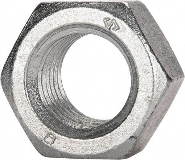 Value Collection - M20x2.50 Metric Coarse Grade 8 Hex Lock Nut with Distorted Thread - 20mm High, Zinc-Plated Finish - Eagle Tool & Supply