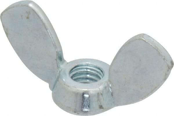 Value Collection - M6x1.00, Zinc Plated, Iron Standard Wing Nut - 2.7mm Wing Span, 15mm Wing Span - Eagle Tool & Supply