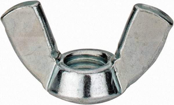 Value Collection - M10x1.50, Zinc Plated, Iron Standard Wing Nut - 4.6mm Wing Span, 23mm Wing Span - Eagle Tool & Supply