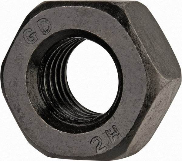 Value Collection - M14x2.00 Steel Right Hand Heavy Hex Nut - 26.17mm Across Flats, 14mm High, Uncoated - Eagle Tool & Supply