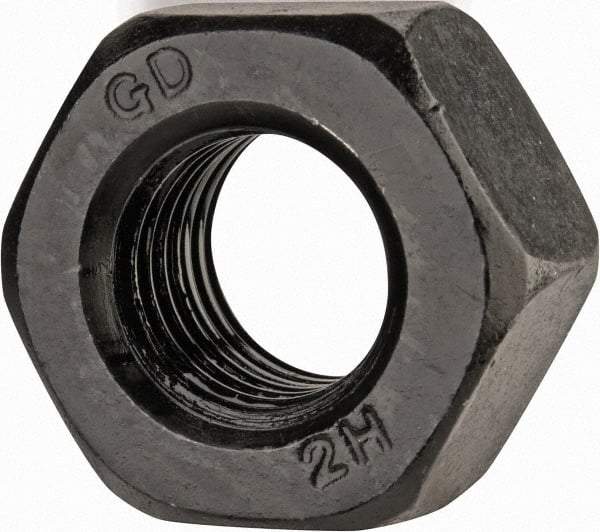 Value Collection - M16x2.00 Steel Right Hand Heavy Hex Nut - 29.56mm Across Flats, 17mm High, Uncoated - Eagle Tool & Supply