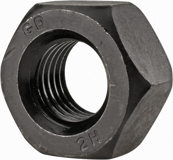 Value Collection - M24x3.00 Steel Right Hand Heavy Hex Nut - 45.2mm Across Flats, 24mm High, Uncoated - Eagle Tool & Supply