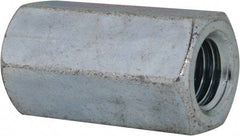 Value Collection - M12x1.75 Metric Coarse, 36mm OAL Steel Standard Coupling Nut - Zinc-Plated Finish, 19mm Width Across Flats, 21.1mm Width Across Points - Eagle Tool & Supply