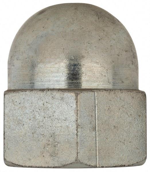 Value Collection - M24x3 36mm Width Across Flats, Zinc Plated, Steel Acorn Nut - 42mm Overall Height, Grade 2, DIN 1587 - Eagle Tool & Supply