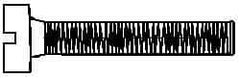 Value Collection - M3x0.50, 30mm Length Under Head Slotted Drive Machine Screw - Cheese Head, Grade 4.8 Steel, Zinc-Plated Finish, Without Washer - Eagle Tool & Supply