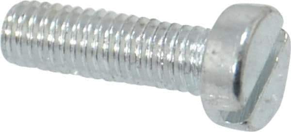 Value Collection - M3x0.50, 10mm Length Under Head Slotted Drive Machine Screw - Cheese Head, Grade 4.8 Steel, Zinc-Plated Finish, Without Washer - Eagle Tool & Supply