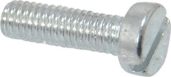 Value Collection - M3x0.50, 10mm Length Under Head Slotted Drive Machine Screw - Cheese Head, Grade 4.8 Steel, Zinc-Plated Finish, Without Washer - Eagle Tool & Supply