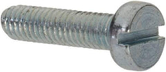 Value Collection - M3x0.50, 12mm Length Under Head Slotted Drive Machine Screw - Cheese Head, Grade 4.8 Steel, Zinc-Plated Finish, Without Washer - Eagle Tool & Supply