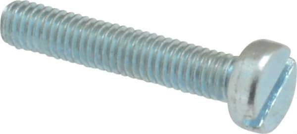 Value Collection - M3x0.50, 16mm Length Under Head Slotted Drive Machine Screw - Cheese Head, Grade 4.8 Steel, Zinc-Plated Finish, Without Washer - Eagle Tool & Supply