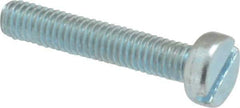 Value Collection - M3x0.50, 16mm Length Under Head Slotted Drive Machine Screw - Cheese Head, Grade 4.8 Steel, Zinc-Plated Finish, Without Washer - Eagle Tool & Supply