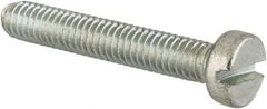Value Collection - M4x0.70, 25mm Length Under Head Slotted Drive Machine Screw - Cheese Head, Grade 4.8 Steel, Zinc-Plated Finish, Without Washer - Eagle Tool & Supply