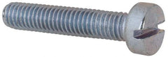 Value Collection - M5x0.80, 25mm Length Under Head Slotted Drive Machine Screw - Cheese Head, Grade 4.8 Steel, Zinc-Plated Finish, Without Washer - Eagle Tool & Supply