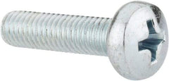 Value Collection - M5x0.80, 20mm Length Under Head Phillips Drive Machine Screw - Pan Head, Grade 4.8 Steel, Zinc-Plated Finish, Without Washer - Eagle Tool & Supply
