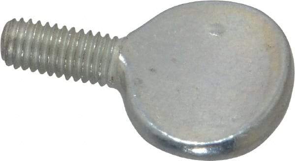 Value Collection - M5x10.00 Oval Shoulderless Grade 2 Steel Thumb Screw - 10mm OAL, 5mm Head Diam x 16mm Head Height, Zinc-Plated Finish - Eagle Tool & Supply
