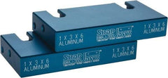 Snap Jaws - 6" Wide x 3" High x 1" Thick, Flat/No Step Vise Jaw - Soft, Aluminum, Fixed Jaw, Compatible with 6" Vises - Eagle Tool & Supply