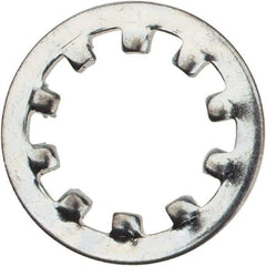Value Collection - M10 Screw, 10.5mm ID, Spring Steel Internal Tooth Lock Washer - 18mm OD, Zinc-Plated, Grade 2 - Eagle Tool & Supply