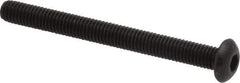 Value Collection - #10-32 UNF Hex Socket Drive, Button Screw - Alloy Steel, Black Oxide Finish, Fully Threaded, 2" Length Under Head - Eagle Tool & Supply