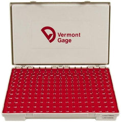 Vermont Gage - 185 Piece, 1.31-4.99 mm Diameter Plug and Pin Gage Set - Plus 0.01 mm Tolerance, Class ZZ - Eagle Tool & Supply