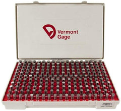 Vermont Gage - 200 Piece, 10-13.98 mm Diameter Plug and Pin Gage Set - Plus 0.01 mm Tolerance, Class ZZ - Eagle Tool & Supply