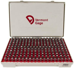 Vermont Gage - 200 Piece, 10.01-13.99 mm Diameter Plug and Pin Gage Set - Plus 0.01 mm Tolerance, Class ZZ - Eagle Tool & Supply