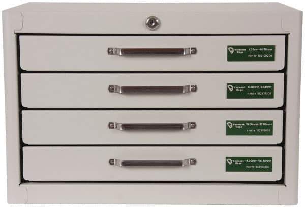Vermont Gage - 760 Piece, 1.3-16.48 mm Diameter Plug and Pin Gage Set - Plus 0.01 mm Tolerance, Class ZZ - Eagle Tool & Supply