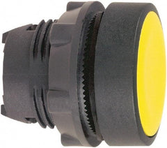 Schneider Electric - 22mm Mount Hole, Flush, Pushbutton Switch Only - Round, Yellow Pushbutton, Nonilluminated, Momentary (MO) - Eagle Tool & Supply