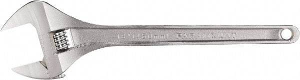 Paramount - 2-3/4" Jaw Capacity, 24" Standard Adjustable Wrench - Chrome Vanadium Steel, Chrome Finish - Eagle Tool & Supply