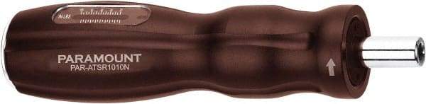 Paramount - 20 to 100 In/Lb, Adjustable Torque Limiting Screwdriver - 5-9/16" OAL, 1/4" Drive, 5 In/Lb Graduation - Eagle Tool & Supply