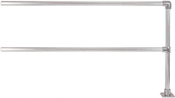 Hollaender - 8' Long x 6-1/2" High, Aluminum Extension Railing - 1.9" Pipe, Includes Sub Assembled Post, 2 Horizontal Rails, Bag with 1 Flange, Instructions, Assembly Tool - Eagle Tool & Supply