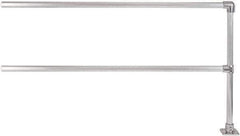 Hollaender - 8' Long x 6-1/2" High, Aluminum Extension Railing - 1.9" Pipe, Includes Sub Assembled Post, 2 Horizontal Rails, Bag with 1 Flange, Instructions, Assembly Tool - Eagle Tool & Supply