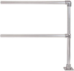 Hollaender - 4' Long x 6-1/2" High, Aluminum Extension Railing - 1.9" Pipe, Includes Sub Assembled Post, 2 Horizontal Rails, Bag with 1 Flange, Instructions, Assembly Tool - Eagle Tool & Supply