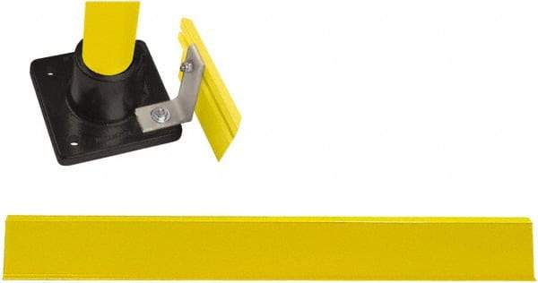 Hollaender - 4' Long x 4" High, Aluminum Toeboard - 4" Pipe, Includes Toeboard & Bag Hardware - Eagle Tool & Supply