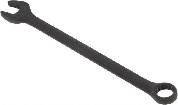 Paramount - 1-1/8" 12 Point Offset Combination Wrench - 15° Offset Angle, 15-1/2" OAL, Chrome Vanadium Steel, Black Finish - Eagle Tool & Supply