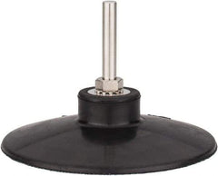 Tru-Maxx - 4" Diam Quick-Change Type S Disc Backing Pad - 1/4" Shank Diam, Medium Density, 10,000 RPM, Quick-Lok Compatible - Eagle Tool & Supply