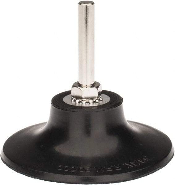 Tru-Maxx - 3" Diam Quick-Change Type R Disc Backing Pad - 1/4" Shank Diam, Hard Density, 20,000 RPM, Quick-Lok Compatible - Eagle Tool & Supply