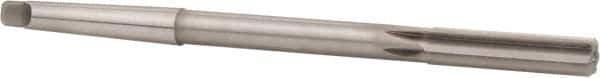 Alvord Polk - 3/8" High Speed Steel 6 Flute Chucking Reamer - Straight Flute, 1MT Morse Taper Shank, 1-3/4" Flute Length, 7" OAL - Eagle Tool & Supply