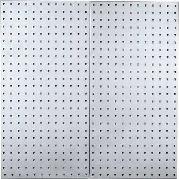 Triton - 18" Wide x 36" High Peg Board Storage Board - 2 Panels, Stainless Steel, Silver - Eagle Tool & Supply