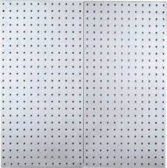 Triton - 18" Wide x 36" High Peg Board Storage Board - 2 Panels, Stainless Steel, Silver - Eagle Tool & Supply