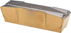 Iscar - 808GDMU Grade IC830, 8mm Cutting Width Carbide Grooving Insert - Neutral, 0.8mm Corner Radius, TiAlN Finish - Eagle Tool & Supply