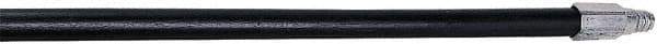 Rubbermaid - 60 x 1-1/16" Wood Handle for Push Brooms - Threaded Connection, Black - Eagle Tool & Supply