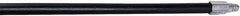 Rubbermaid - 60 x 1-1/16" Wood Handle for Push Brooms - Threaded Connection, Black - Eagle Tool & Supply